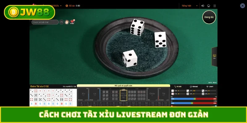 Cách chơi Tài Xỉu LiveStream đơn giản