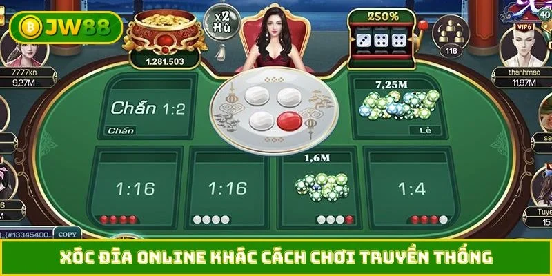 Xóc đĩa online khác cách chơi truyền thống
